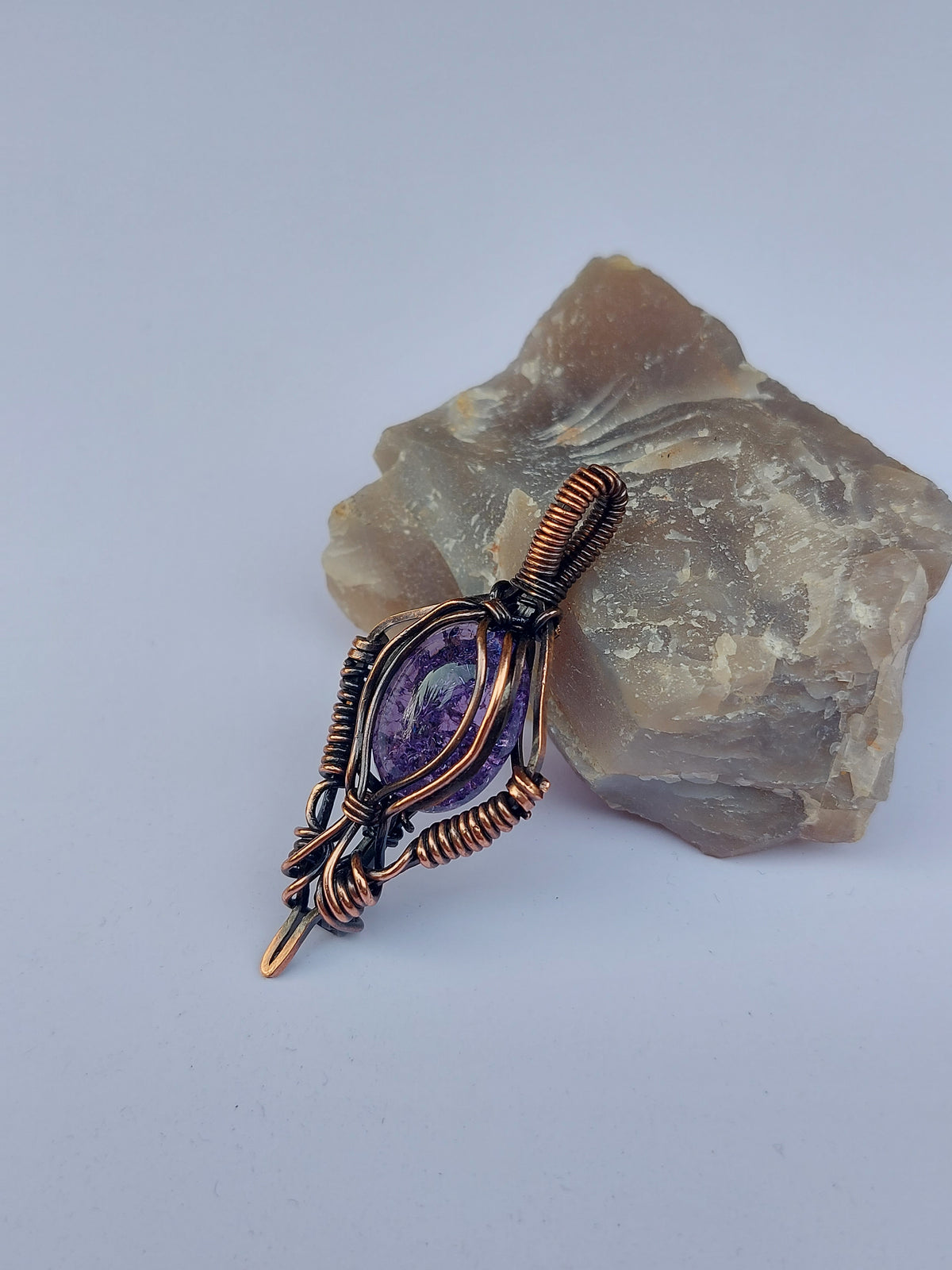 Synthetic Amethyst Pendant