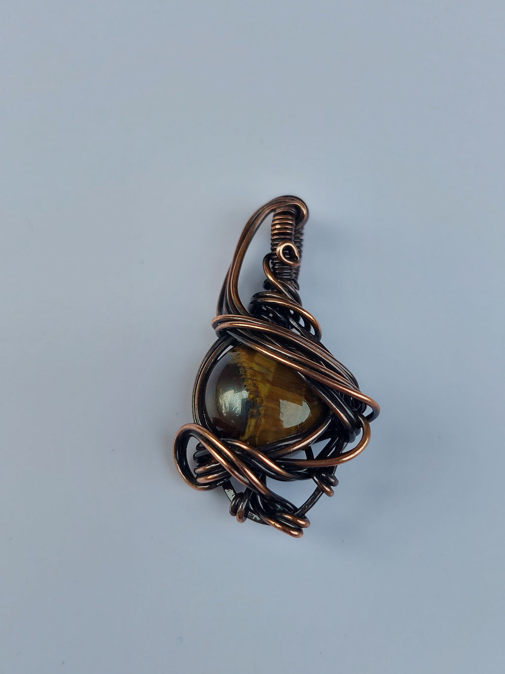 Tiger's Eye Filigree Pendant