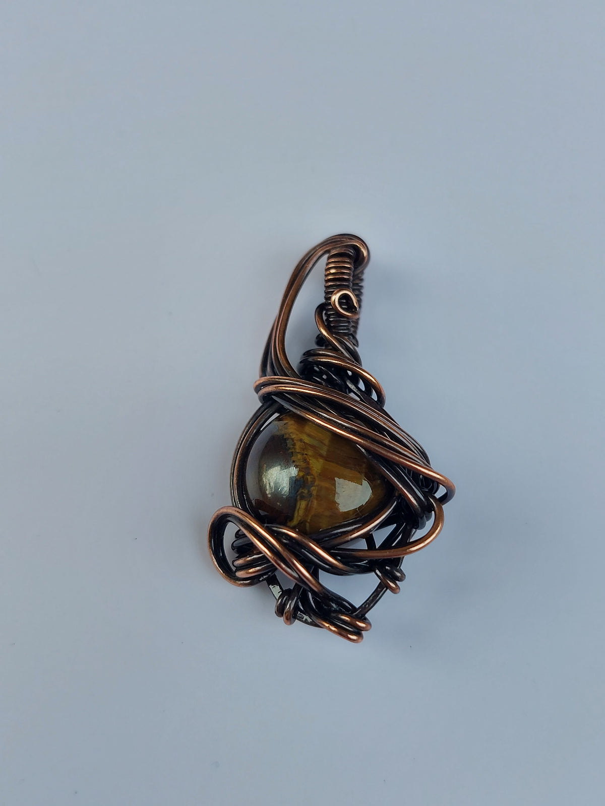 Tiger's Eye Filigree Pendant