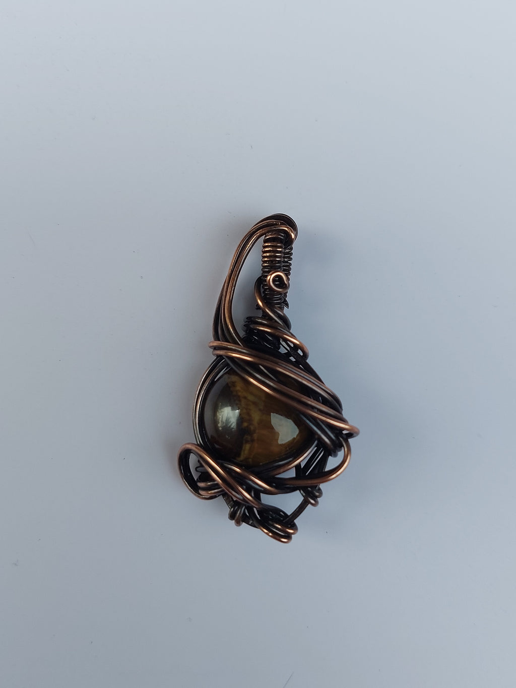 Tiger's Eye Filigree Pendant