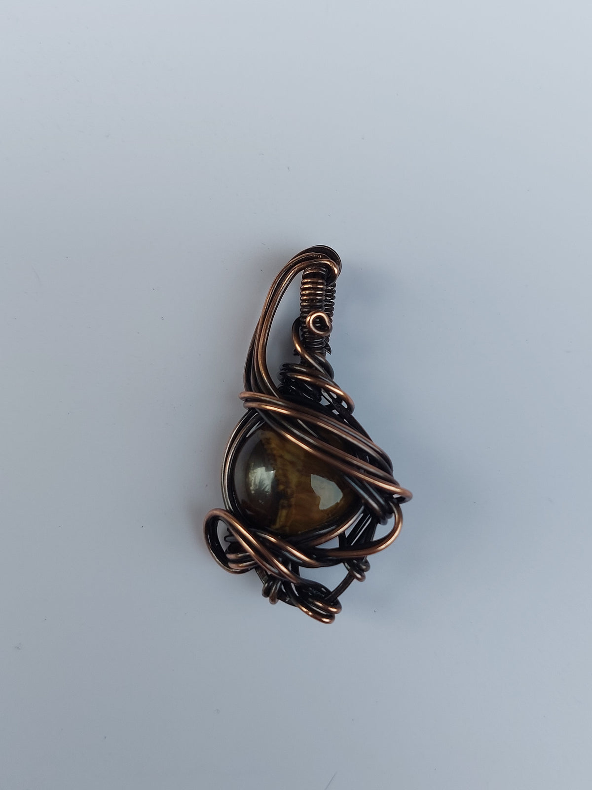 Tiger's Eye Filigree Pendant