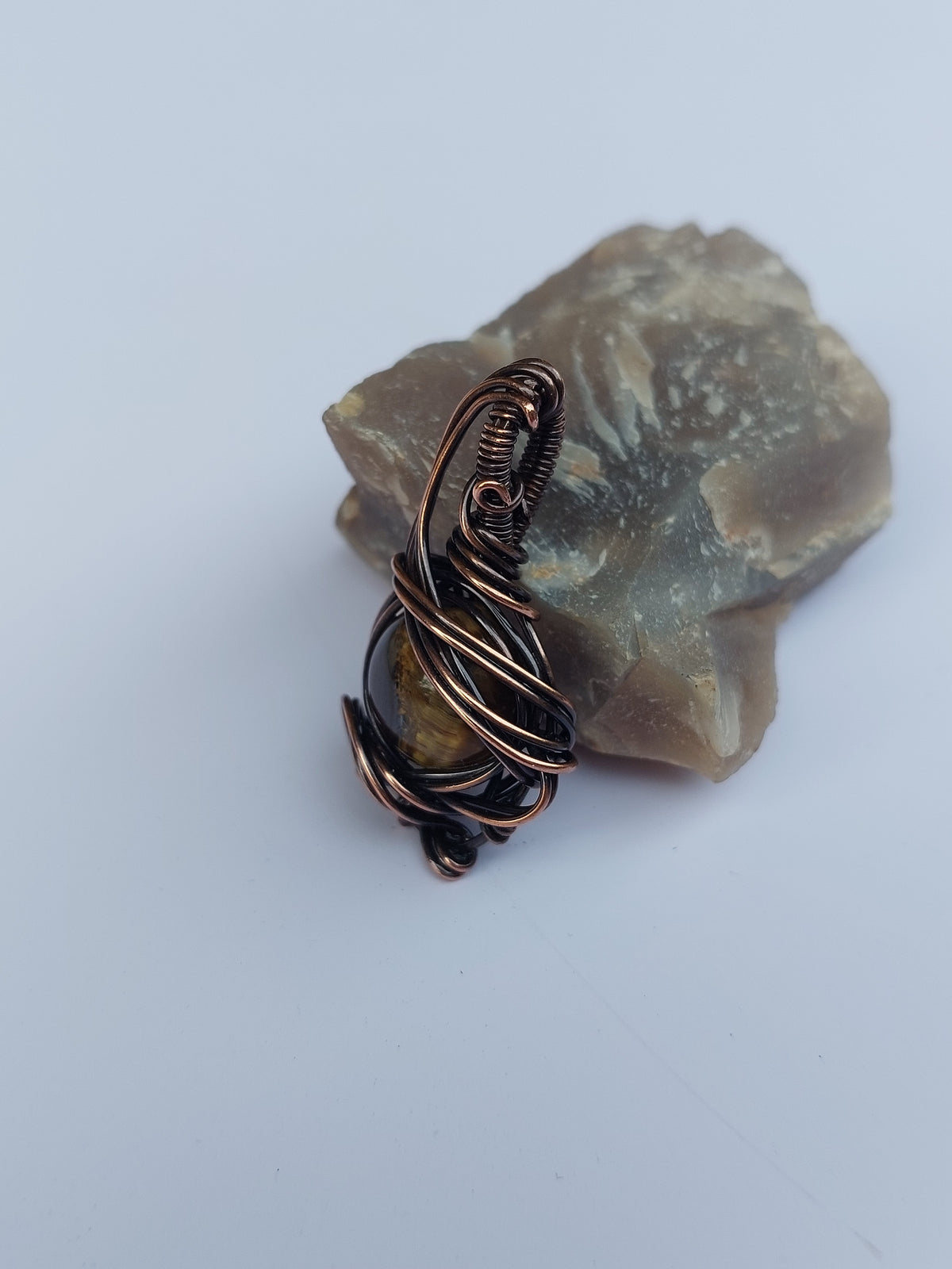 Tiger's Eye Filigree Pendant