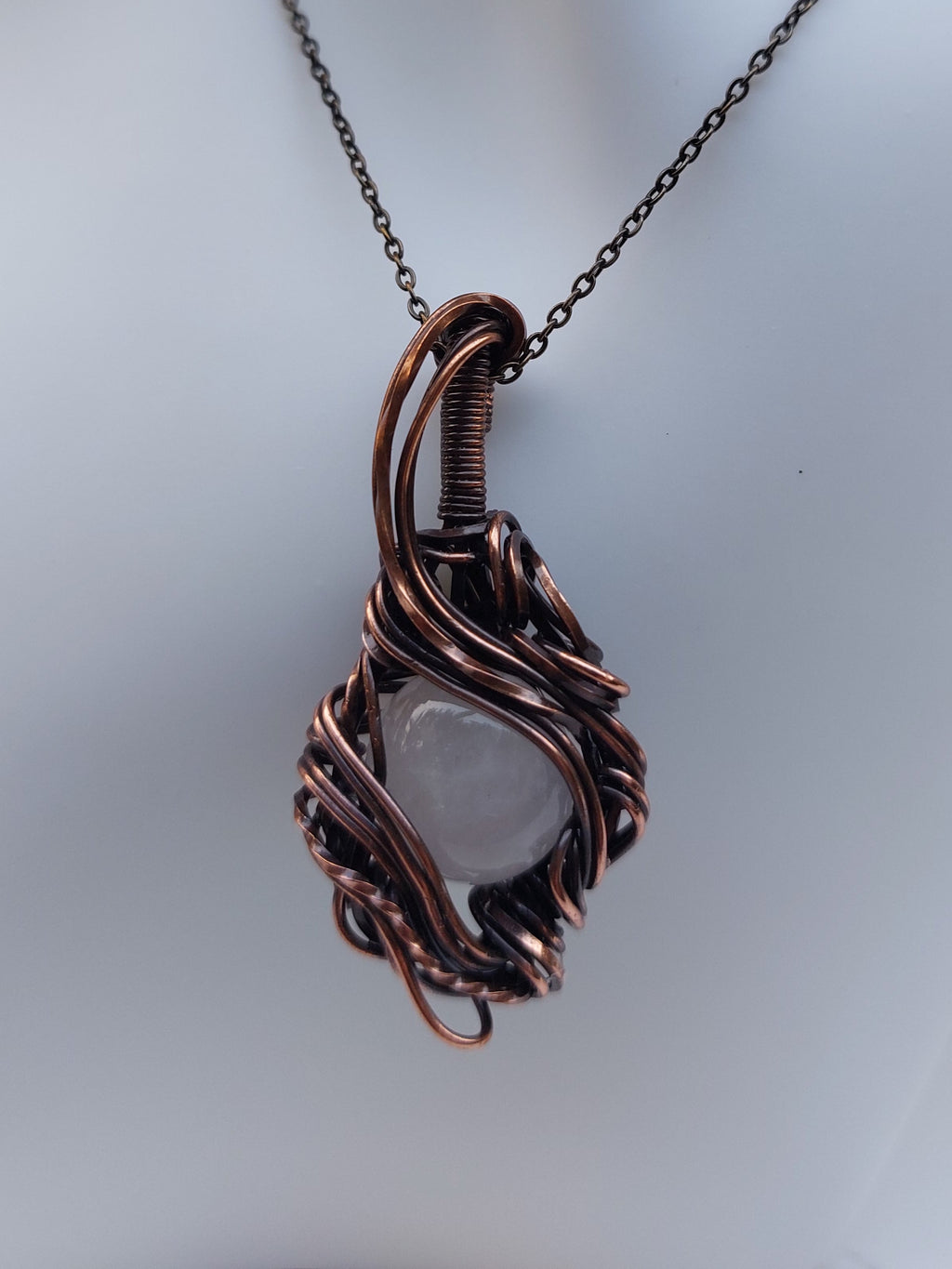 Filigree Rose Quartz Pendant